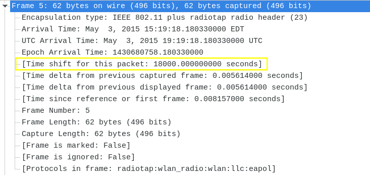 ws time shift details