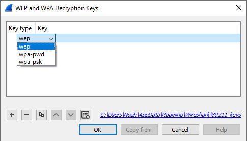 ws wireless key type
